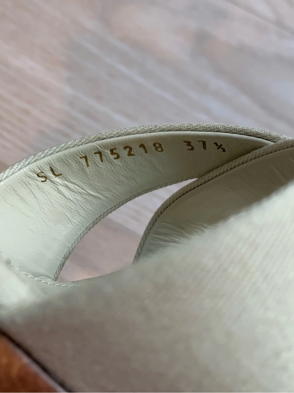 Saint Laurent Bianca Beige Canvas and Wood Platform Sandal NWT Size 37.5 IT - Picture 10 of 13